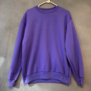 Vintage Hill Made in USA Purple Crewneck Sweatshirt Blank M Retro 90s Skater